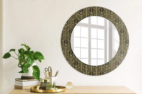 Oglinda rotunda imprimata Abstract