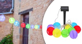 Ghirlanda de 10 lampioane cu baterie solara