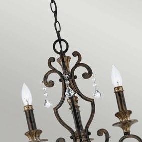 Quoizel QZ-MARQUETTE3 - Candelabru suspendat cu lanț MARQUETTE, 3xE14/60W/230V, finisaj bronz