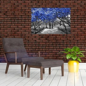 Tablou - Copaci albaștri Central Park, New York (90x60 cm)