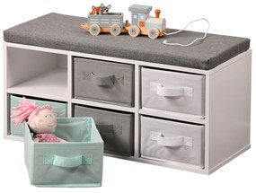 Banca pentru copii cu 6 organizatoare textile, Kesper