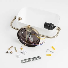 Brilagi - Aplica de perete BANK OFFICE 1xE27/60W/230V, alamă/albă