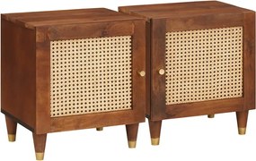 vidaXL Dulap de noapte 2 pcs Maro 40 x 33,5 x 46 cm