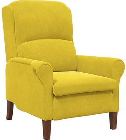 vidaXL fotoliu Galben 76 x 94 x 102 cm Catifea