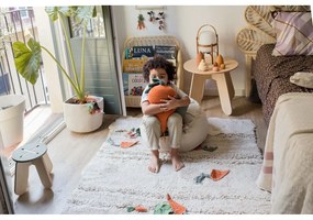 Fotoliu puf pentru copii crem Tic-Tac-Toe – Lorena Canals