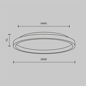 Plafoniera LED, Piatra naturala, Orign 59,5cm