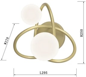 Aplică LED NANCY Wofi 4014-201 2xG9/3,5W/230V auriu/alb
