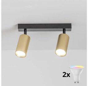 Brilagi - Spot LED reglabil SELE GOLDEN 2xGU10/6,5W/230V negru/auriu