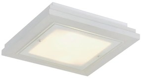 Plafoniera din lemn si sticla TABOR 42x42cm, alb crem