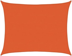 vidaXL Pânză parasolar, portocaliu dreptunghiular 6x8 m HDPE 160 g/m²