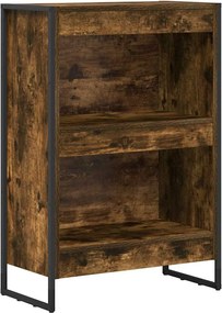 vidaXL Dulap pentru cărți Stejar fumuriu 80 x 30 x 155 cm