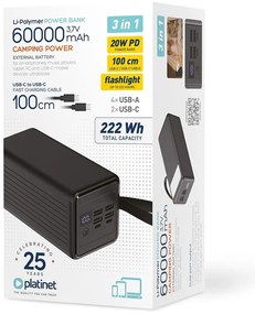 Power bank 60000mah 20w pd Platinet