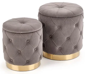 Set 2 buc. taburete Phillis (gri). Promo -7%. 1008086