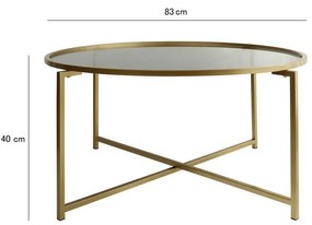 Măsuță de conferință Sun Gold cu sticlă închisă laculoare