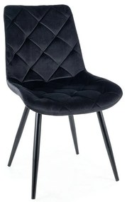Scaun de bucaterie Ralph Velvet, negru