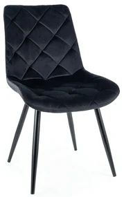 Scaun de bucaterie Ralph Velvet, negru