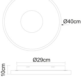 Plafonieră LED dimabilă JOLLI LED/30W/230V Globo 41758-30B + telecomandă