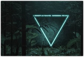 Tablou - Triunghi de neon în junglă (90x60 cm)