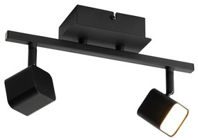 Plafoniera modernă neagră cu LED-uri 2 lumini - Nola