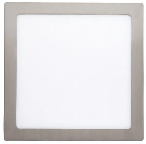 Plafoniera LED design modern LOIS crom satin, alb 22,5x22,5cm