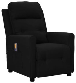 3098209 vidaXL Fotoliu de masaj cu ridicare, negru, material textil