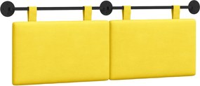 vidaXL Cap de pat suspendat Pe perete Galben Deschis 150 x 55 x 5 cm