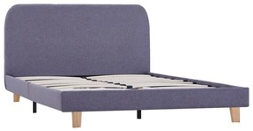 280872 vidaXL Cadru de pat, gri deschis, 120 x 200 cm, material textil