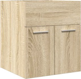 vidaXL Dulap chiuvetă baie, stejar sonoma 41x38,5x46 cm lemn prelucrat