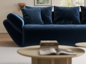 Canapea extensibilă dumonde cu ladă de depozitare si sezut confortabil din spuma high-density, Berlin Zoom Blue 250x100 cm