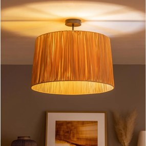 Brilagi - Lustră LED aplicată CERIA BOHO, 1xE27/60W/230V, Ø 50 cm, negru/rafie