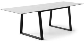 Masă de dining albă extensibilă cu blat alb 100x210 cm Meza – Hammel Furniture
