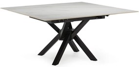 Masă de dining extensibilă cu blat din piatră cu blat suplimentar 90x150 cm Arlene – Marckeric