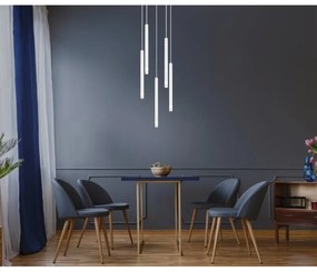Lustra cu 5 Pendule metal alb RYAN pentru living