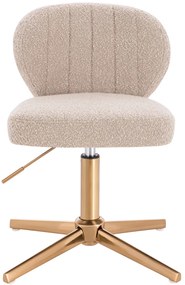 HR193CROSS Scaun Latte Boucle cu Bază Aurie