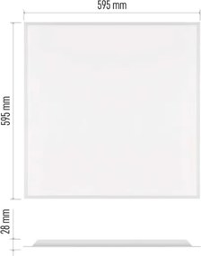 Panou LED încastrat DIXXO, 36 W, 230 V, 4000 K, 60 x 60 cm, alb