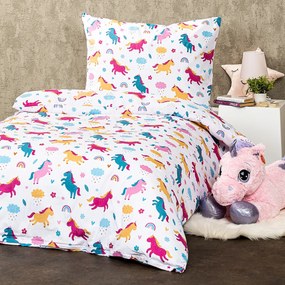 Lenjerie pat 4Home Unicorn pentru copii, bumbac, 140 x 200 cm, 70 x 90 cm