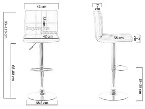 Scaune bar ABS 191 rosu