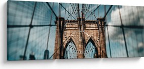 Tablou - Podul din Brooklin (cu ceas) (90x30 cm)