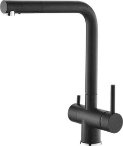 Baterie bucatarie Alveus Aquila monocomanda negru mat