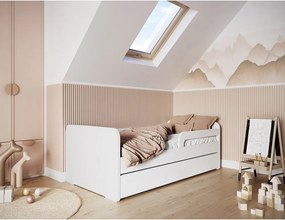 Pat pentru copii alb cu saltea/cu somieră 80x160 cm Duuli – ELTAP