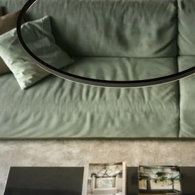 Ideal Lux - Lustră LED suspendată pe cablu ORACLE SLIM LED/77W/230V 3000K Ø 150 cm neagră