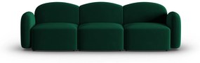 Canapea Blair cu 3 locuri si tapiterie din catifea, verde