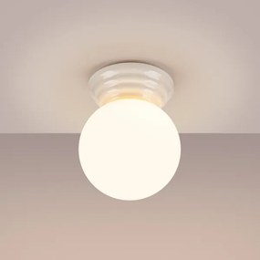Sollux SL.1904 - Plafonieră pentru baie ZORI 1xG9/8W/230V, diam. 12 cm, IP44, albă