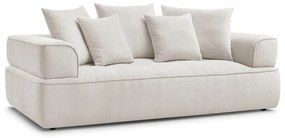 Canapea bej cu tapițerie din chenille 237 cm Whesley – Bobochic Paris