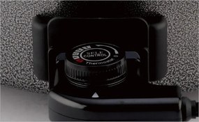 Tigaie electrica pentru pizza Rosberg R51010B, 1500W, 32 cm, Termostat, Acoperire antiaderenta, Gri