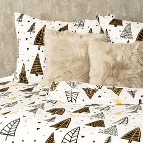 Lenjerie pat 4Home Nordic Tree microflanel, 140 x 200 cm, 70 x 90 cm