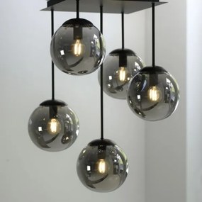 Lustră pe tijă JUST LIGHT. 14602-18 WIDOW 5xE14/25W/230V negru