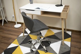 OFERTA Scaun de birou gri AVOLA din piele ecologica II. calitate