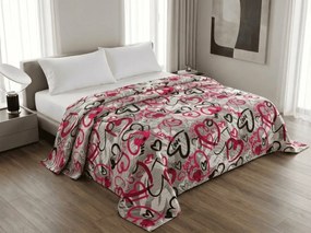 Cuvertura pentru pat STREET LOVE, gri Dimensiune: 170 x 210 cm