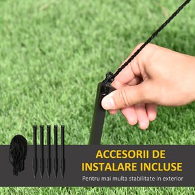 Mos Craciun gonflabil cu lumini LED albe, decor de Craciun pentru exterior si interior cu umflator inclus, 170x112x250 cm Outsunny | Aosom RO